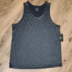 NWT Mens Nike Dri Fit Tank Heather Gray Size XL